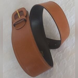 Holt Renfrew Women's Tan Leather Belt Size M.